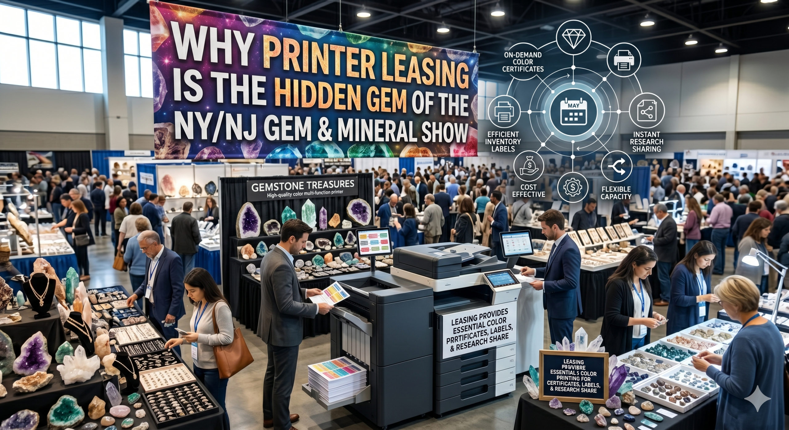 Read more about the article Rock Solid Reliability: Why Printer Leasing is the Hidden Gem of the NY/NJ Gem & Mineral Show